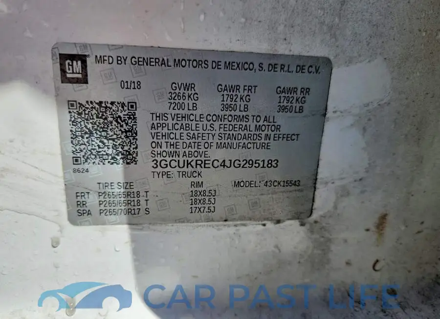 3GCUKREC4JG295183# 12