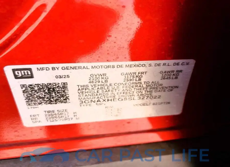 3GNAXHEG8SL327022# 14