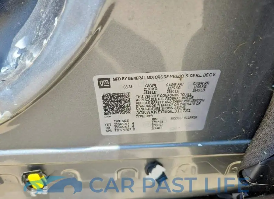 3GNAXKEG5SL311731# 14