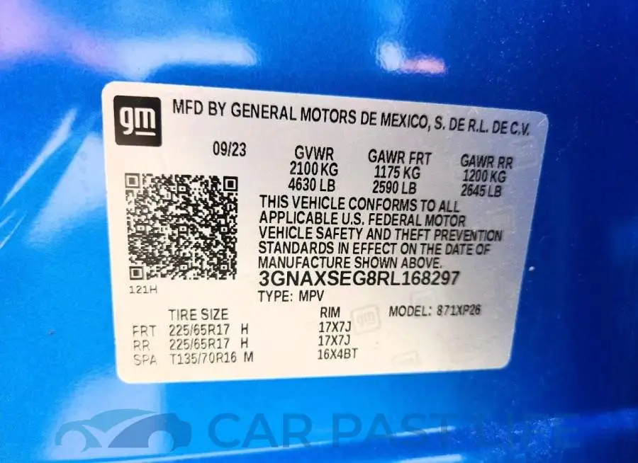 3GNAXSEG8RL168297# 14