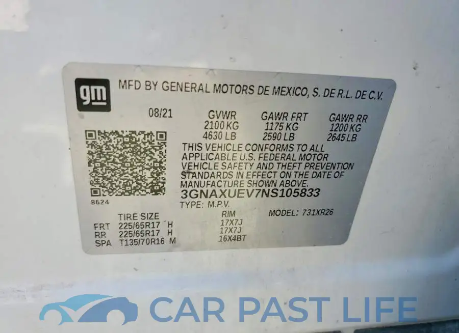 3GNAXUEV7NS105833# 13