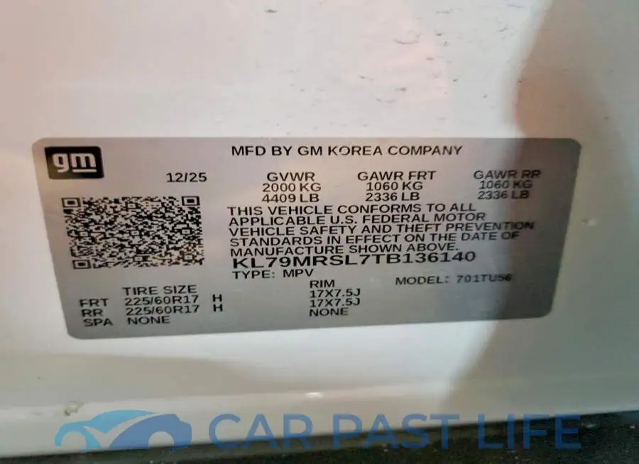 KL79MRSL7TB136140# 13