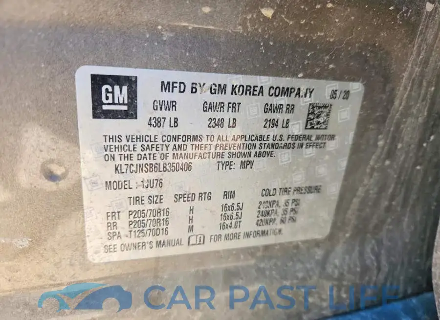 KL7CJNSB6LB350406# 12
