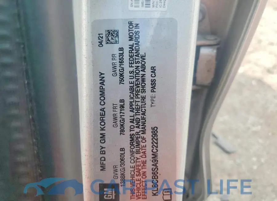 KL8CB6SA9MC222985# 13