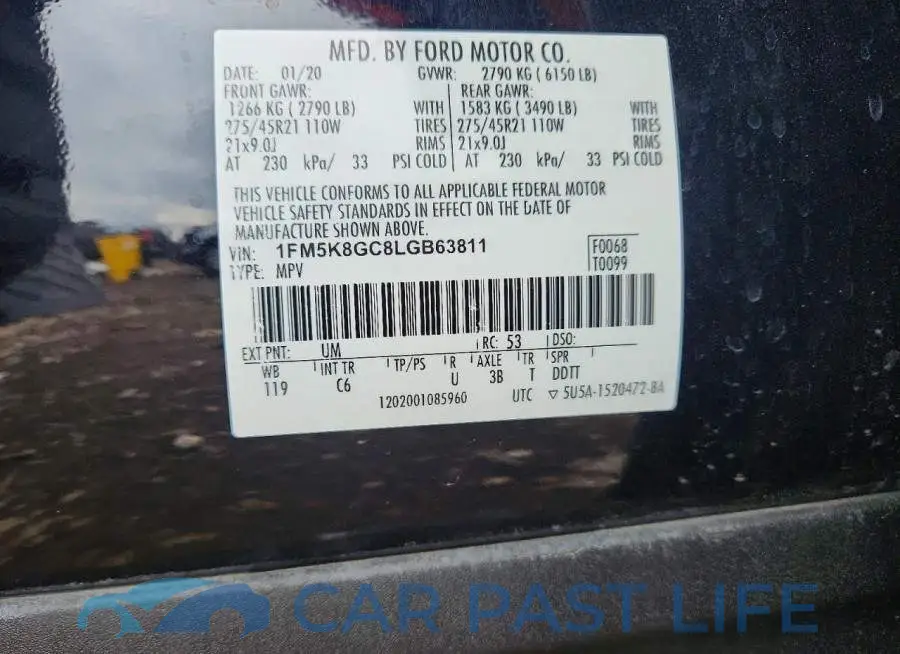 1FM5K8GC8LGB63811# 13