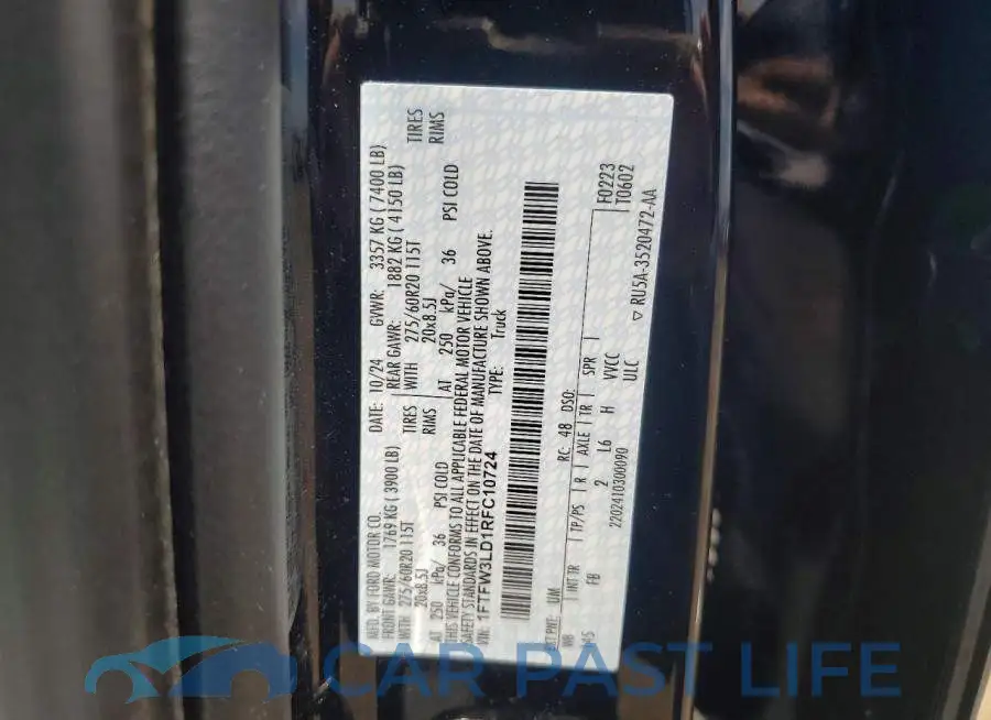 1FTFW3LD1RFC10724# 12