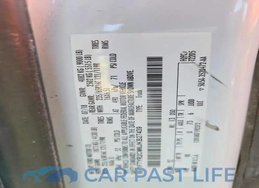 1FTYR2CM6JKB27439# 13