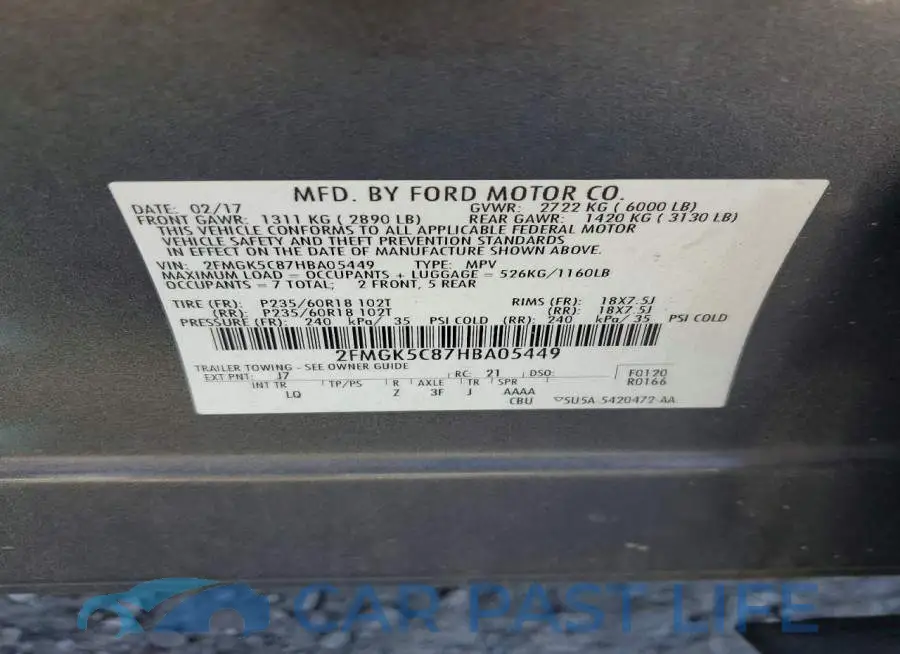 2FMGK5C87HBA05449# 13