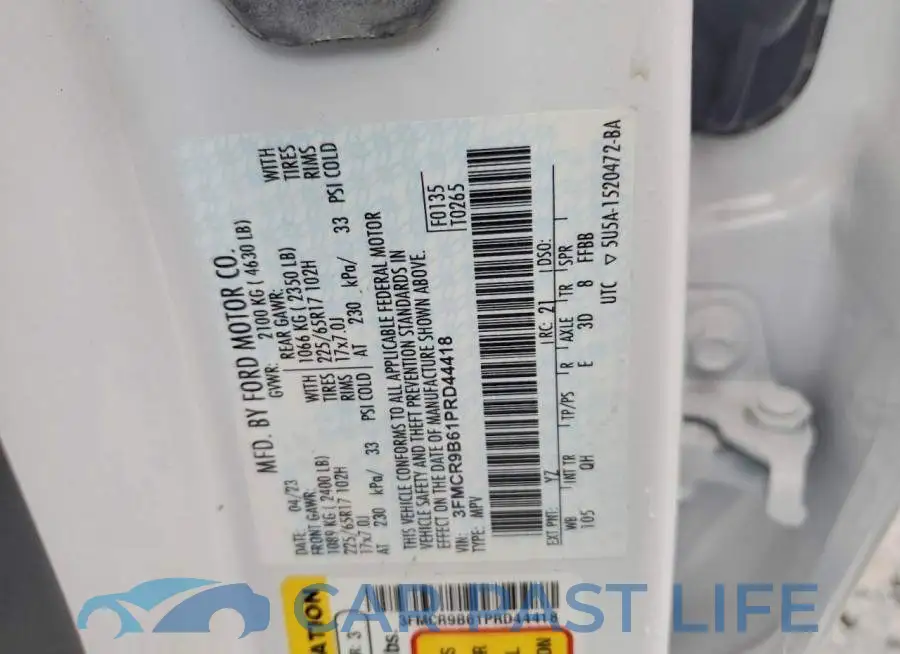 3FMCR9B61PRD44418# 12