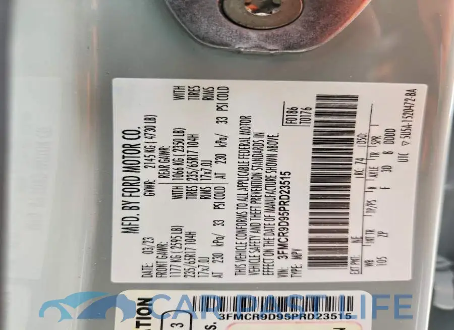 3FMCR9D95PRD23515# 12