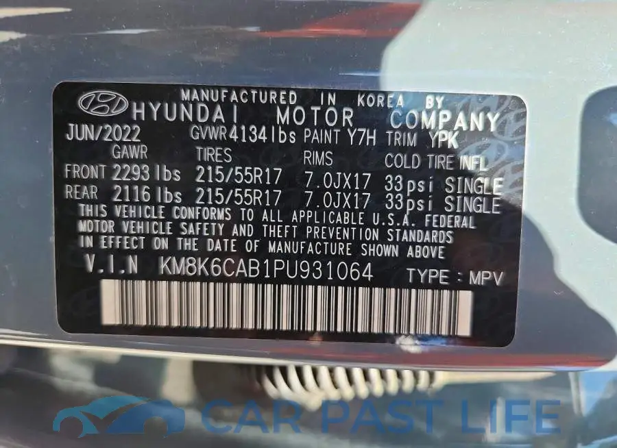 KM8K6CAB1PU931064# 14