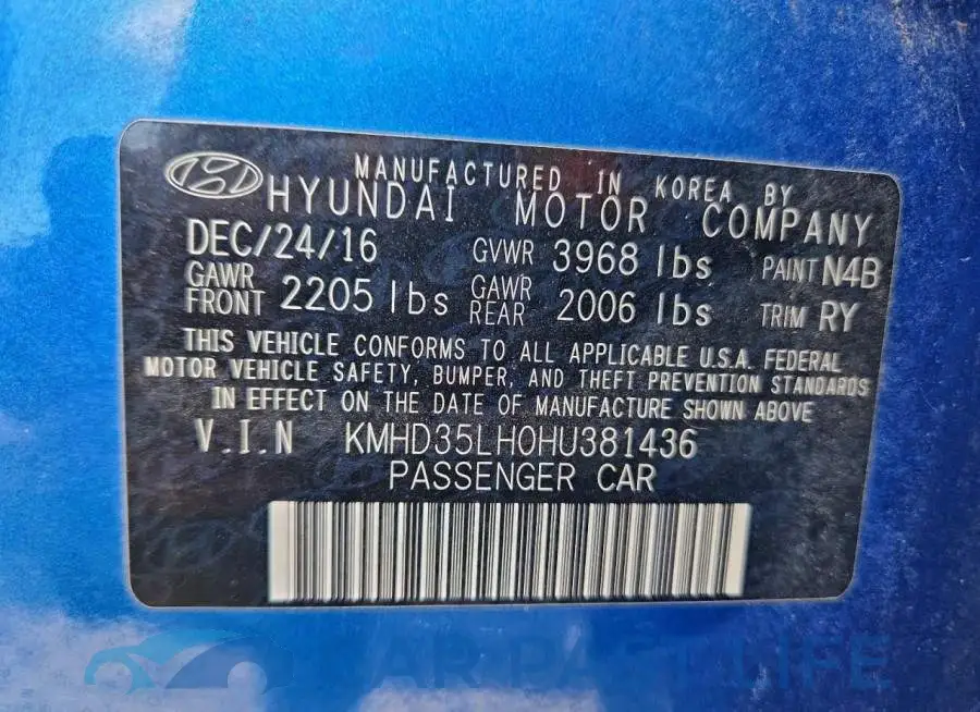 KMHD35LH0HU381436# 12