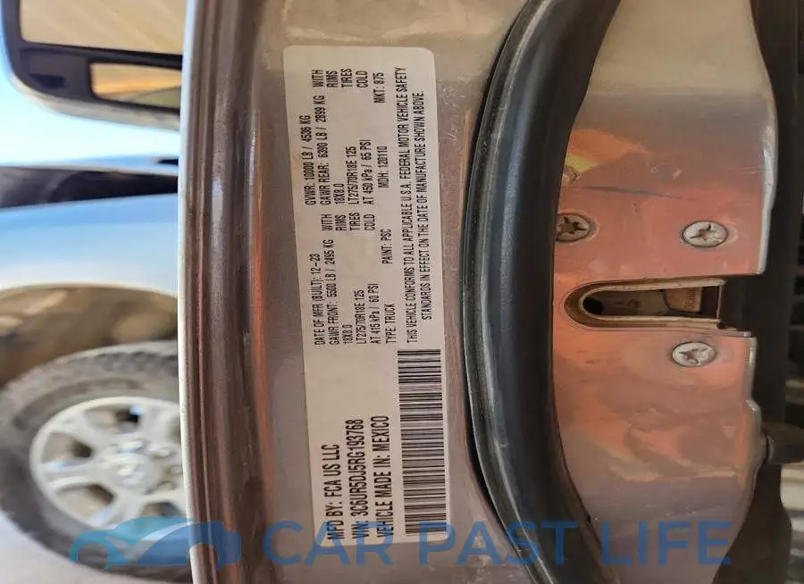 3C6UR5DJ5RG193768# 12