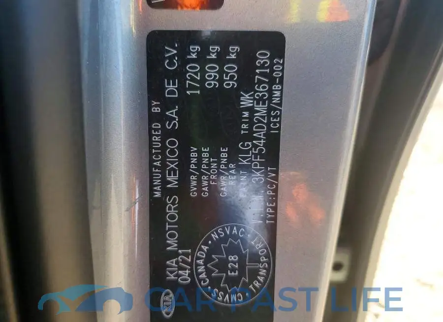 3KPF54AD2ME367130# 12