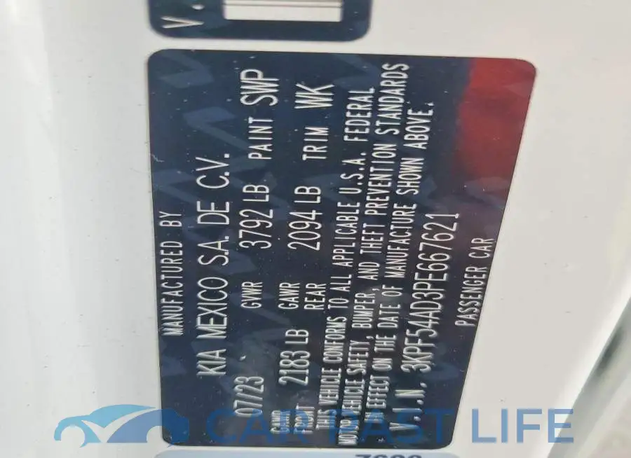 3KPF54AD3PE667621# 12