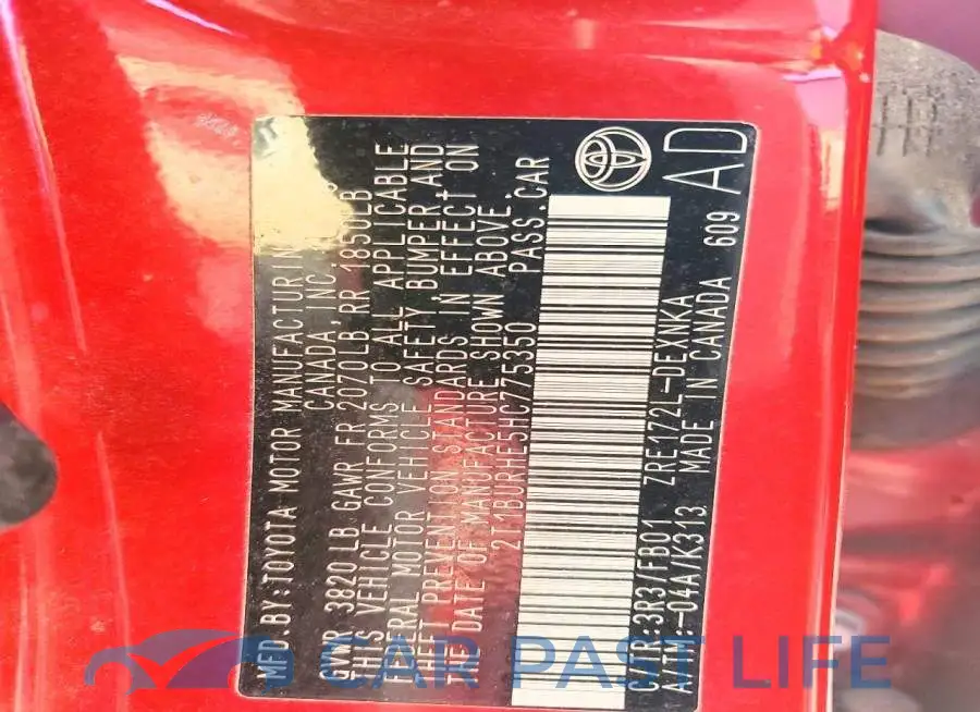 2T1BURHE5HC775350# 12