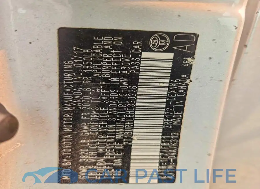 2T1BURHE6HC830226# 12