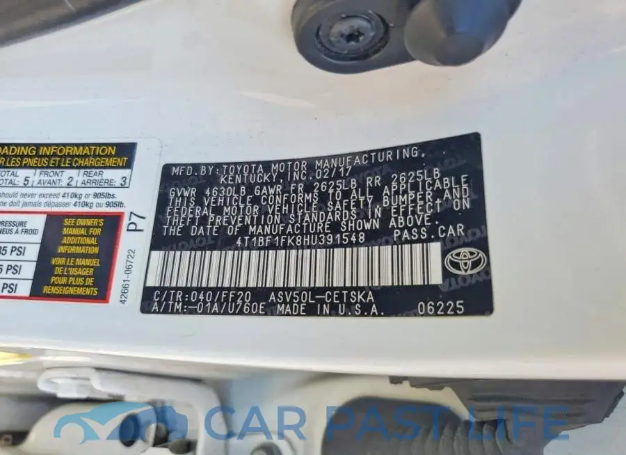 4T1BF1FK8HU391548# 12