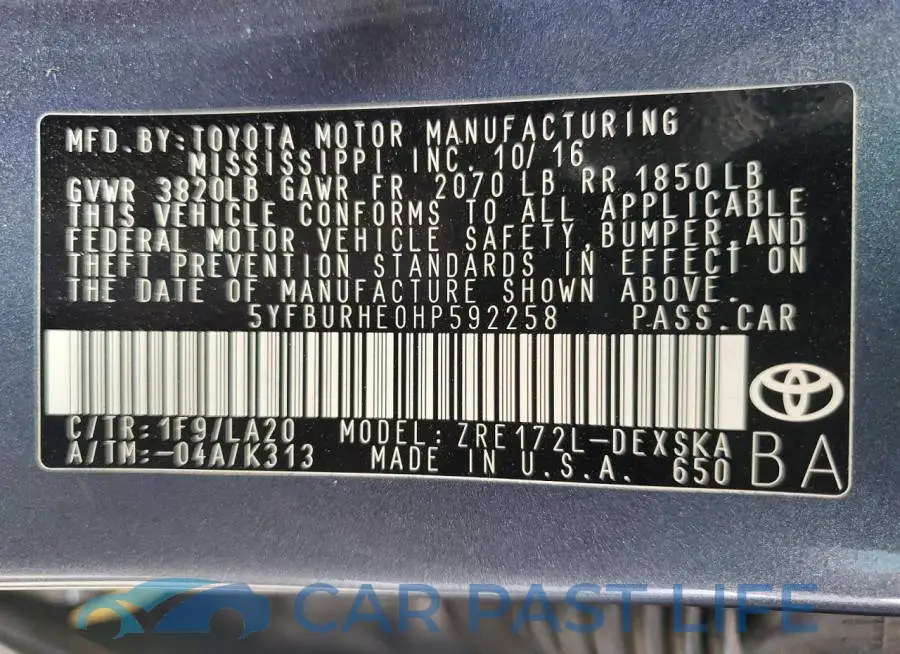 5YFBURHE0HP592258# 13