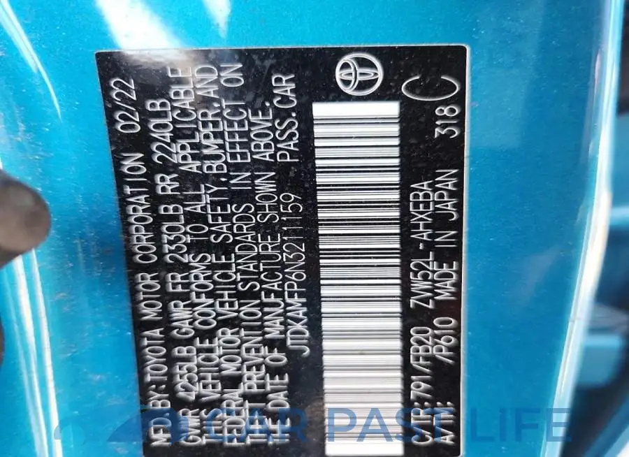JTDKAMFP6N3211159# 12