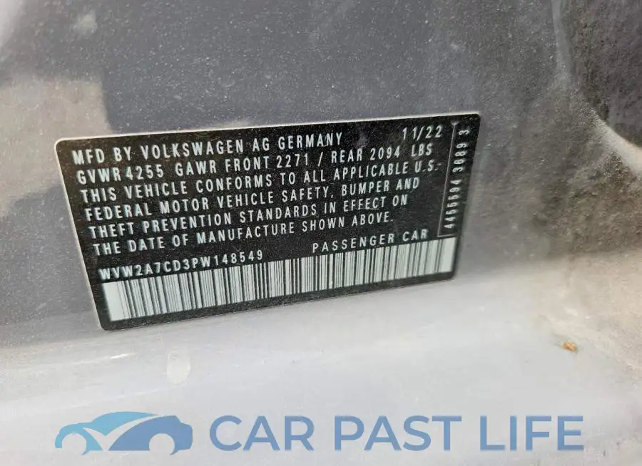 WVW2A7CD3PW148549# 12