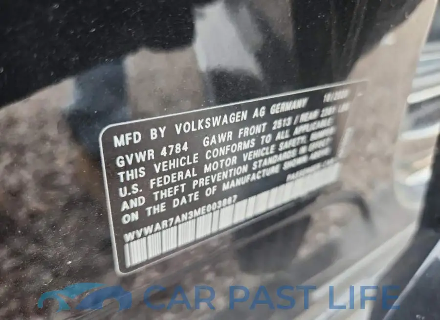 WVWAR7AN3ME003867# 12