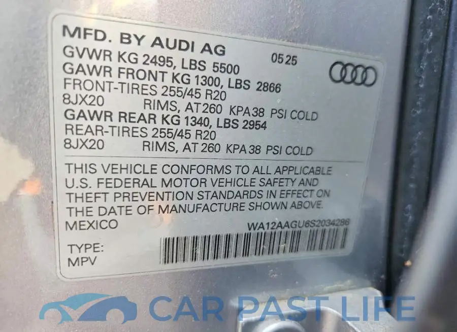 WA12AAGU6S2034286# 13