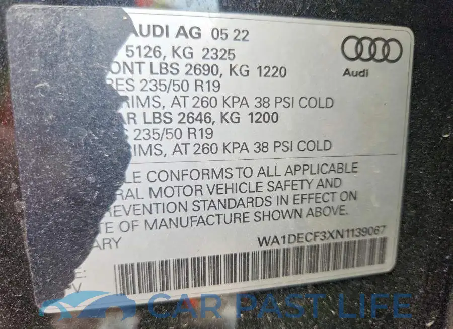 WA1DECF3XN1139067# 13