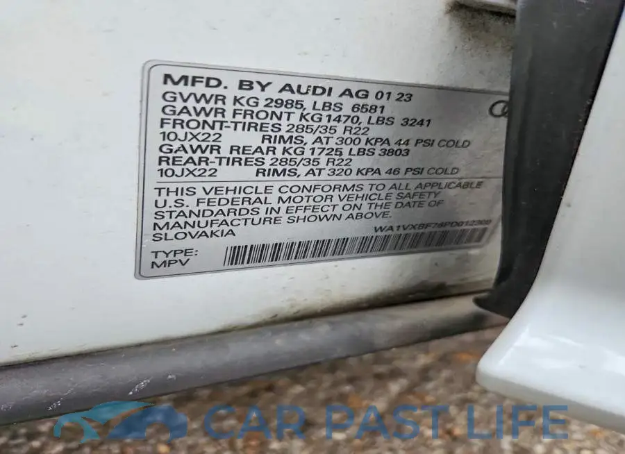 WA1VXBF76PD012300# 13