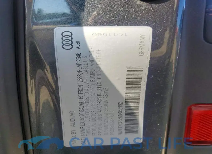 WAUC4CF56MA046192# 12