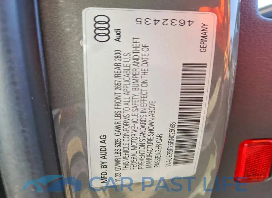 WAUE3BF25RN025068# 13