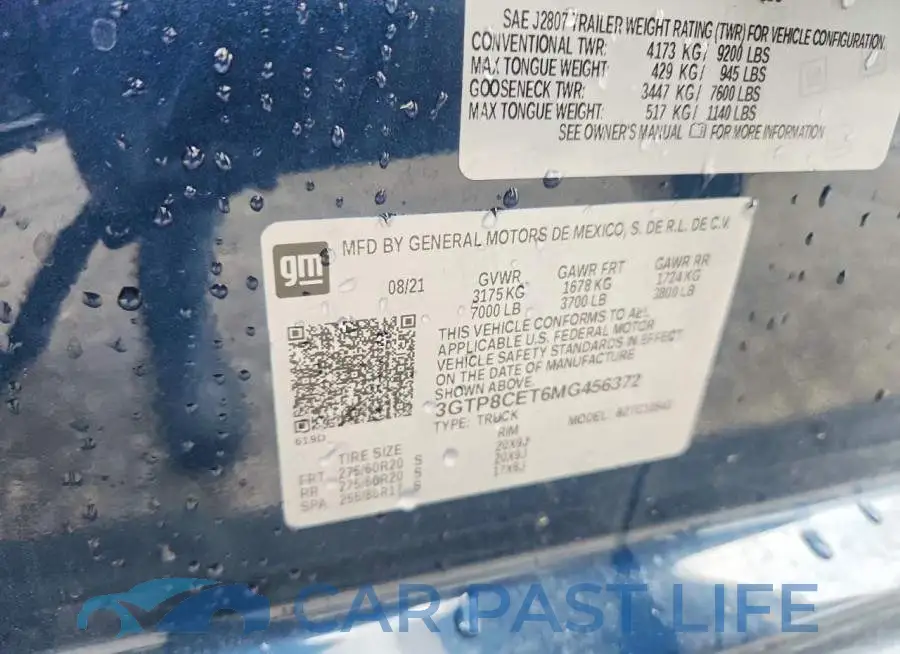 3GTP8CET6MG456372# 12