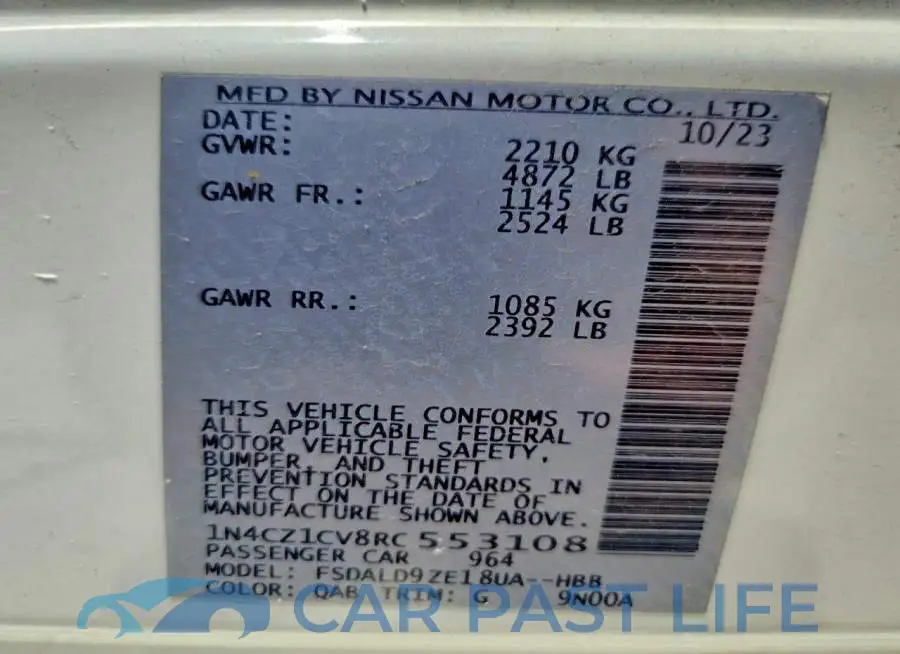 1N4CZ1CV8RC553108# 14