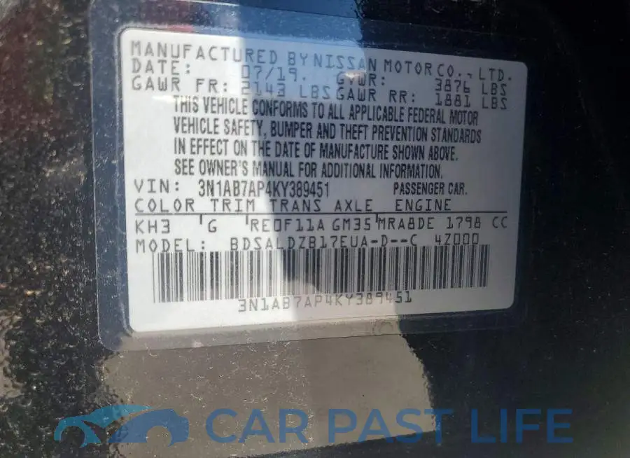 3N1AB7AP4KY389451# 12