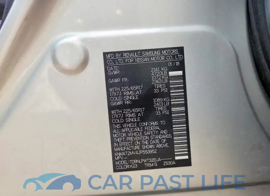 KNMAT2MV4JP553952# 14