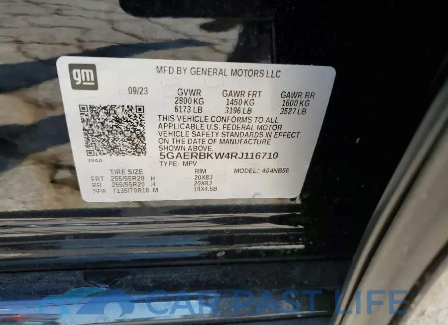 5GAERBKW4RJ116710# 13