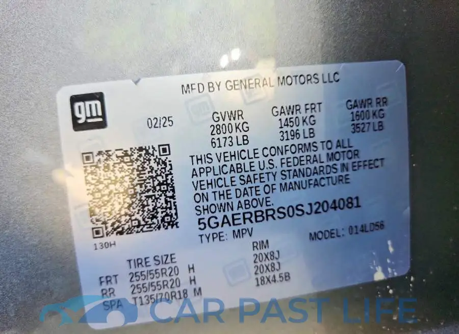 5GAERBRS0SJ204081# 14