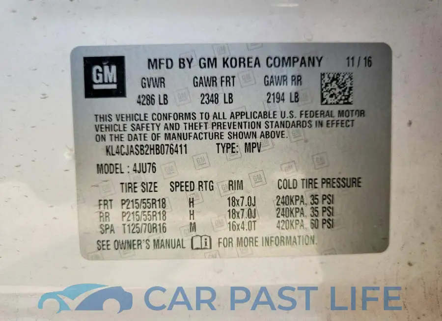 KL4CJASB2HB076411# 13
