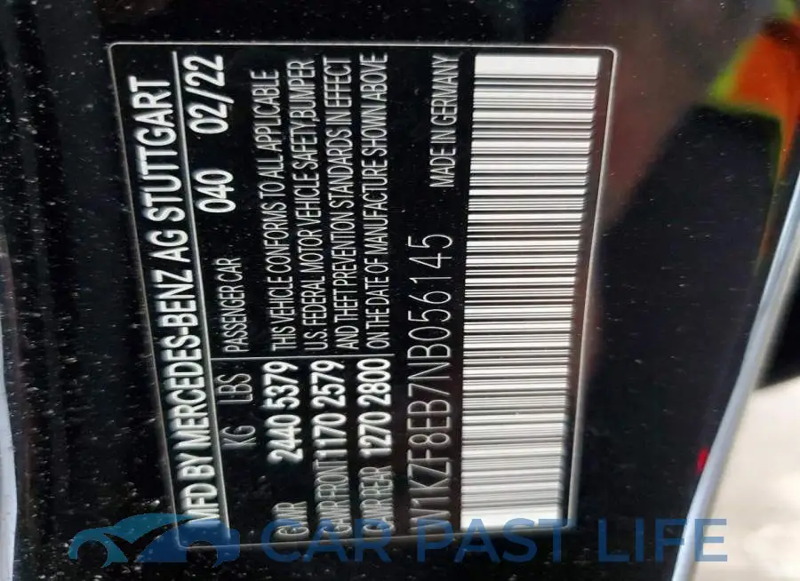 W1KZF8EB7NB056145# 13