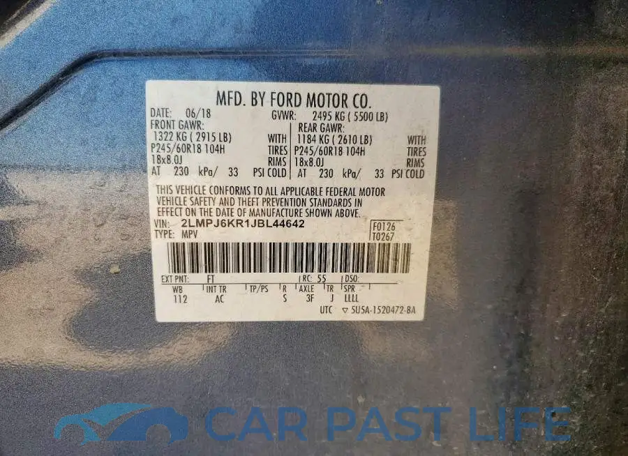 2LMPJ6KR1JBL44642# 13