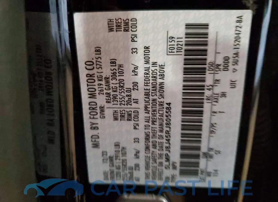 5LMPJ8J45RJ805584# 12