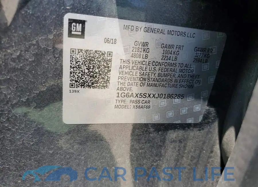 1G6AX5SXXJ0186285# 13