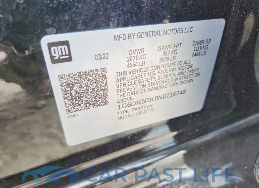 1G6DN5RK0N0116748# 12