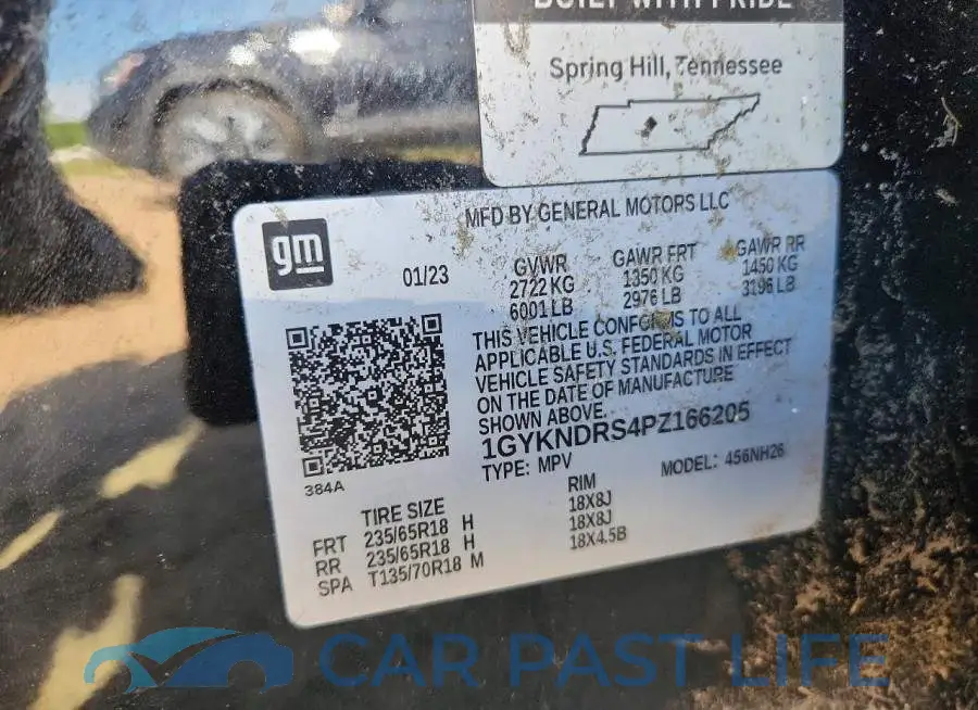 1GYKNDRS4PZ166205# 12