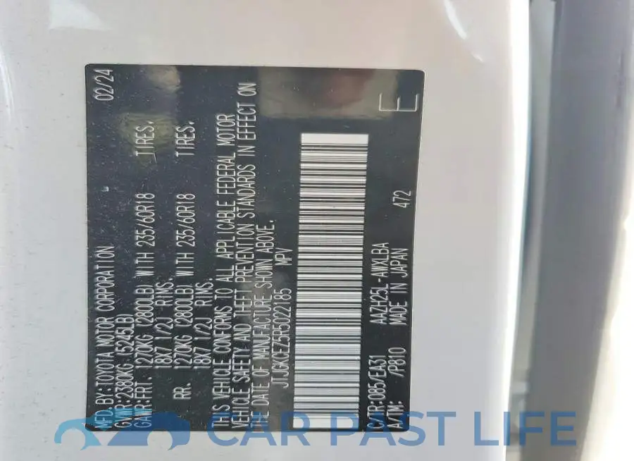 JTJGKCEZ5R5022185# 13