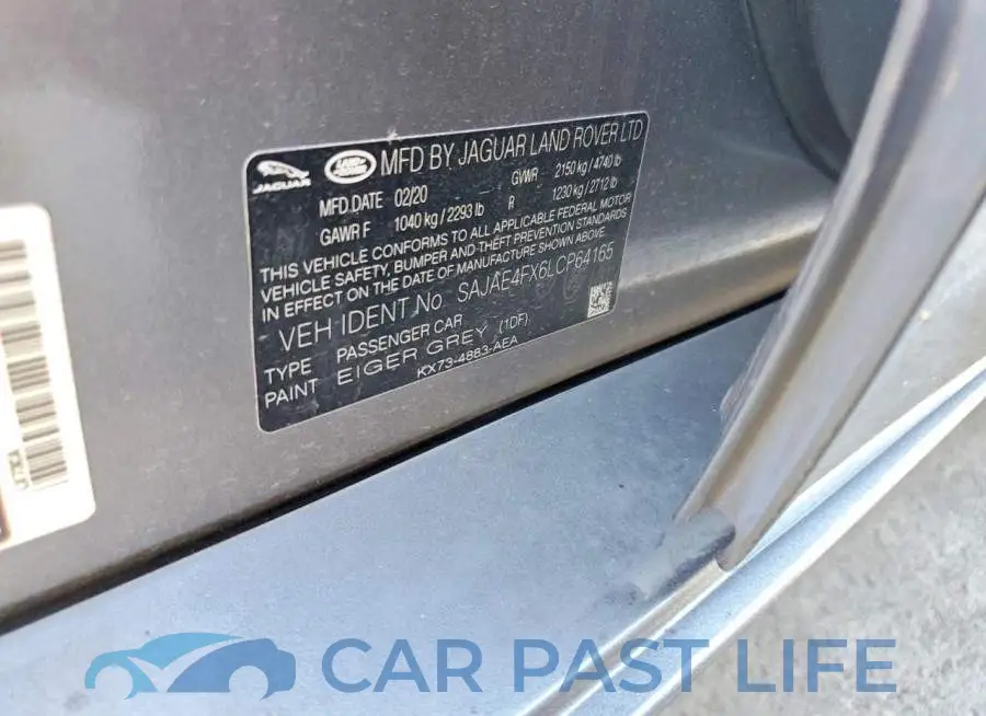 SAJAE4FX6LCP64165# 12
