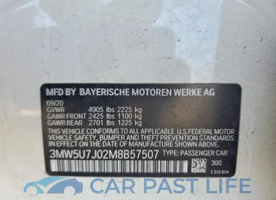 3MW5U7J02M8B57507# 13