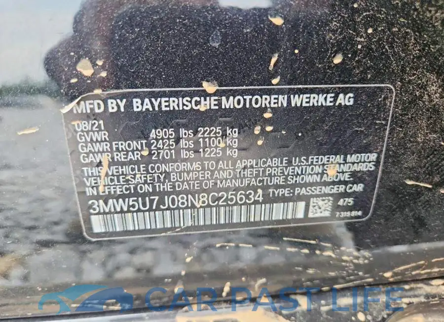 3MW5U7J08N8C25634# 13