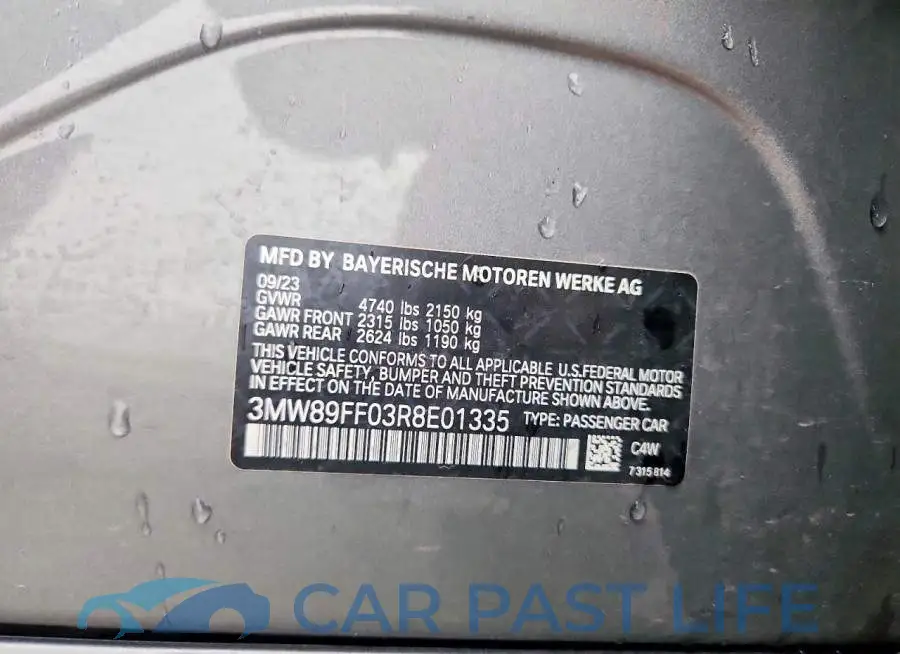 3MW89FF03R8E01335# 12