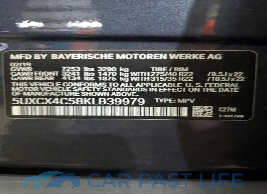 5UXCX4C58KLB39979# 13
